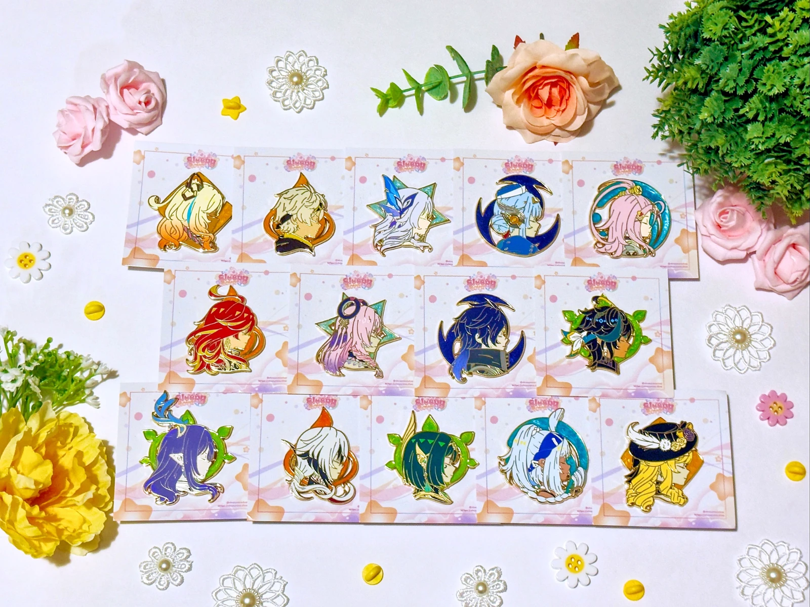 New Genshin Impact Vision Pins: Series 1
