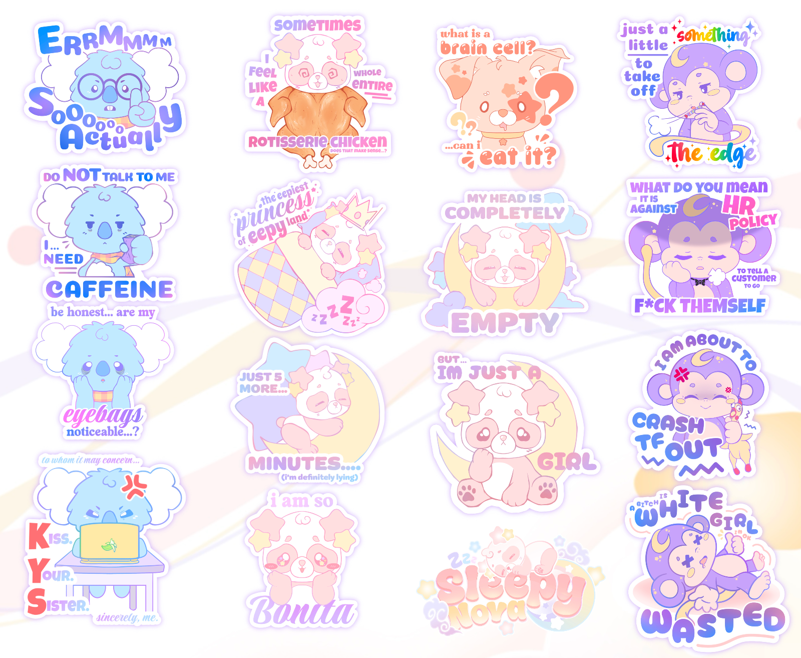 Silly Vinyl Stickers