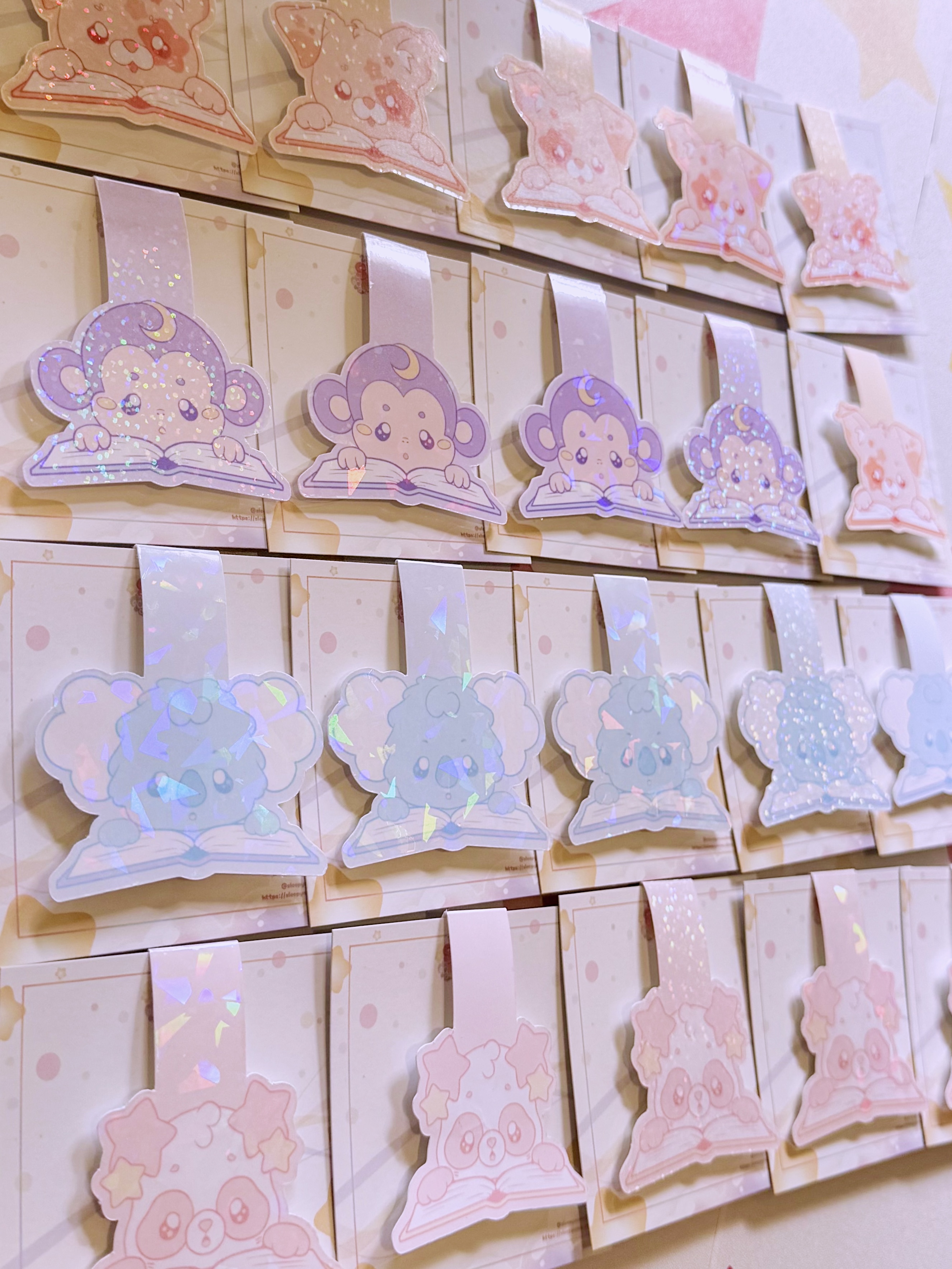 Sleepy Cosmos Kawaii Magnetic Bookmarks