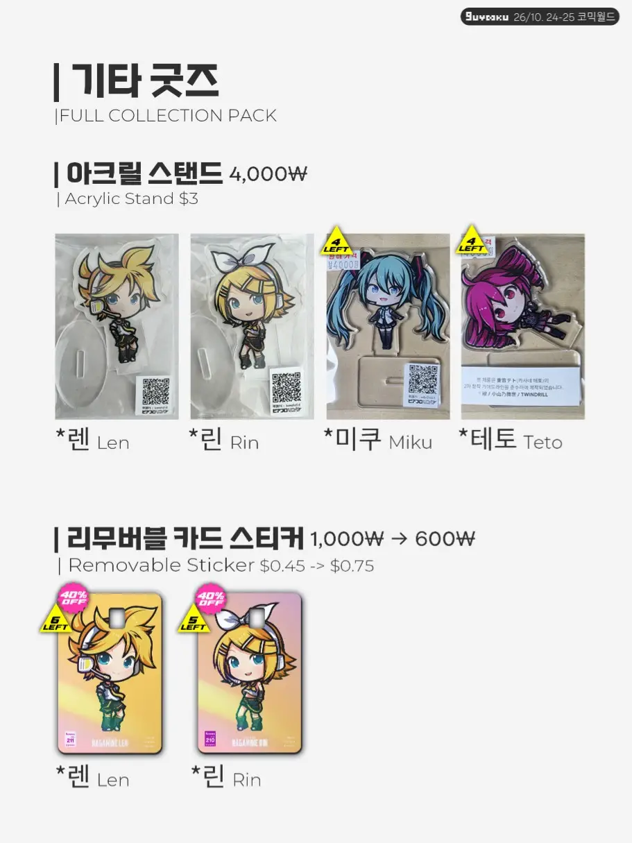 Removable Transportation Card Sticker - Kagamine Rin