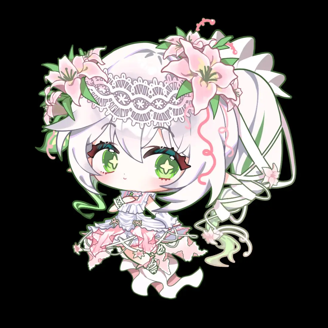 Nahida Birthday SD Half Mirror Keyring